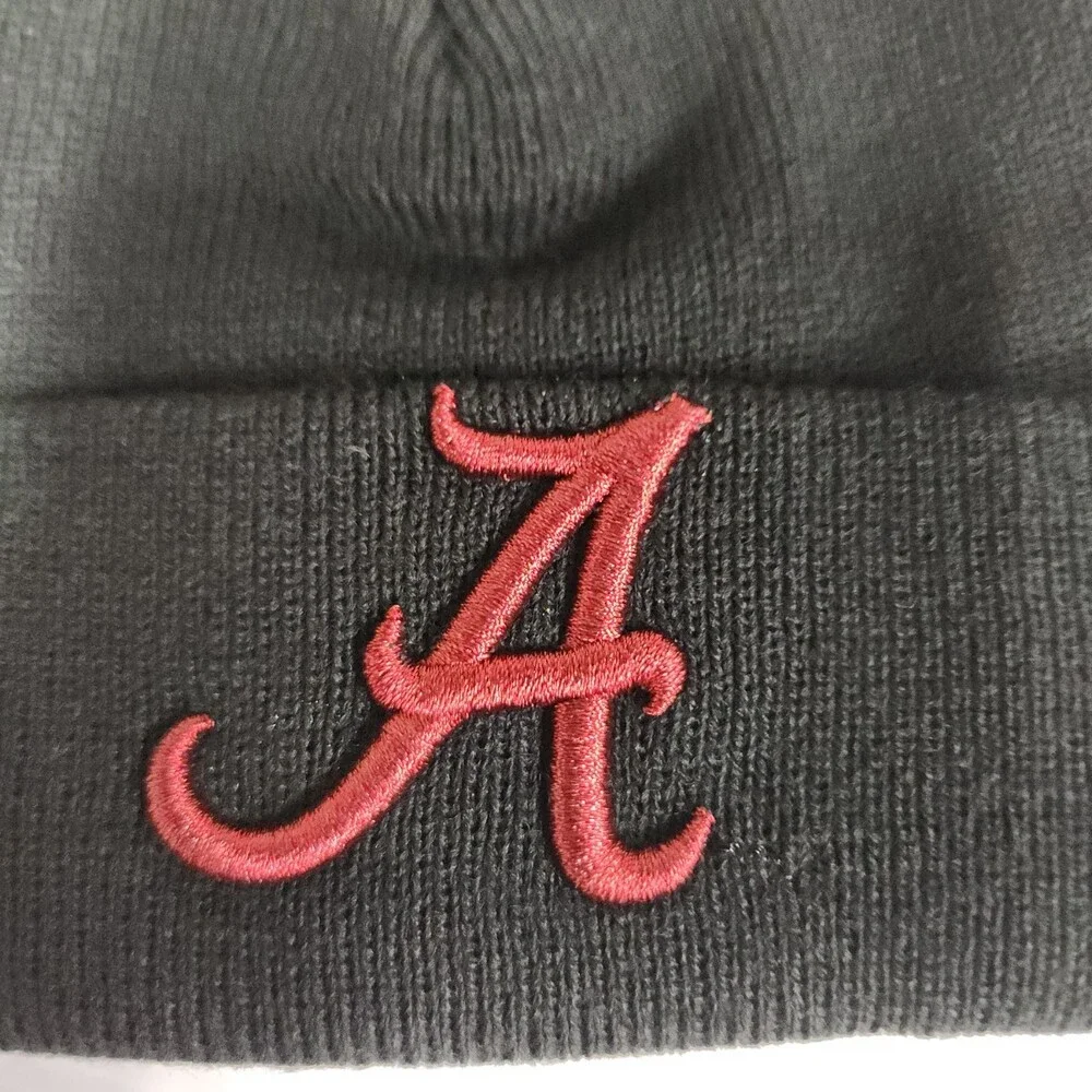 Nike Alabama Toddler Beanie Hat and Mittens Set Black Red a Logo 2pc Size 2/4T